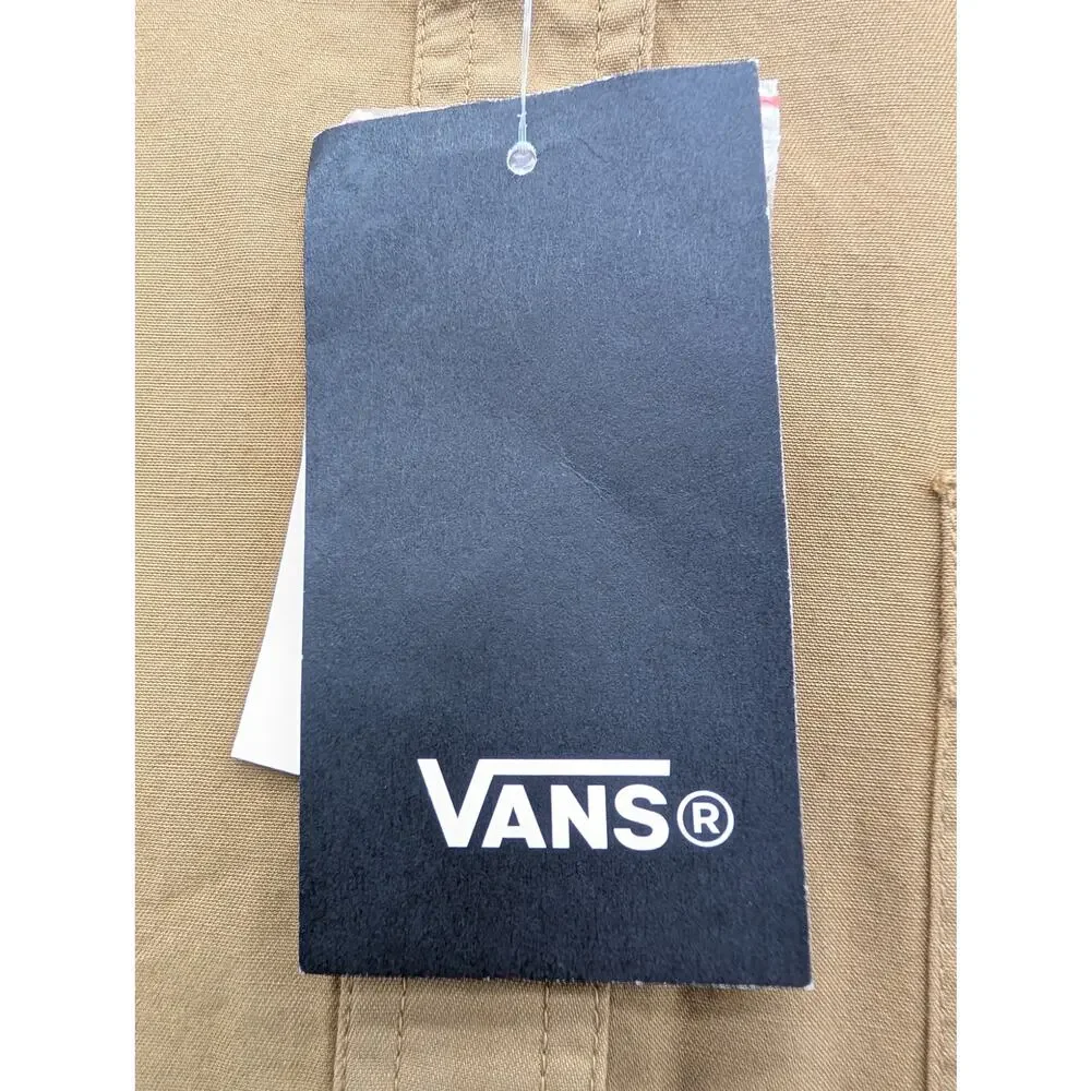 NWT Vans Women's Canvas Utility Shirt in Dachshund Brown size Small - Picture 5 of 9